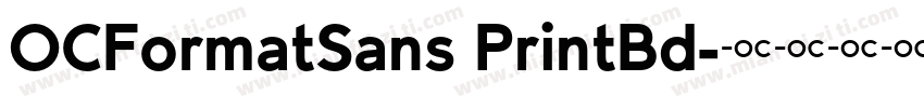 OCFormatSans PrintBd字体转换